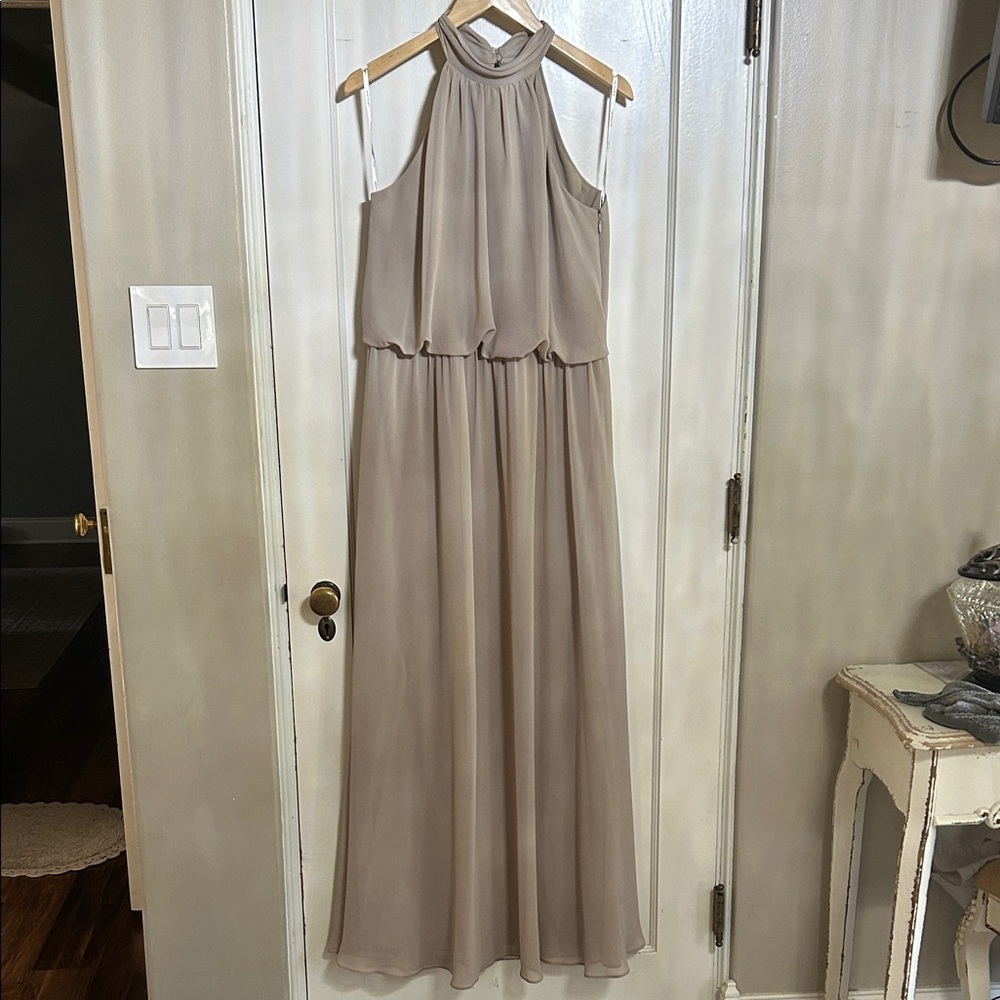 #LEVKOFF Taupe Maxi Dress/Gown